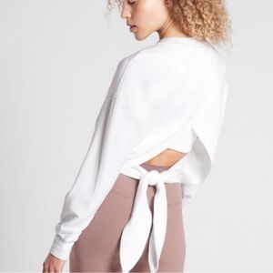 Athleta White Tie-Back Women's Top